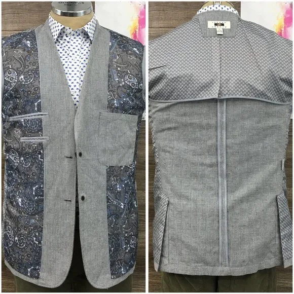 Joseph Abboud Mens Blazer‎ Sport Coat Casual Jacket Size 40R Linen Cotton Suit